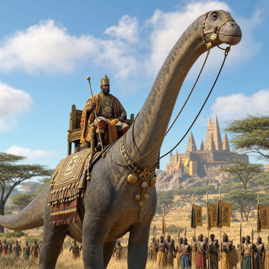 Gondwana — a king enthroned on a sauropod