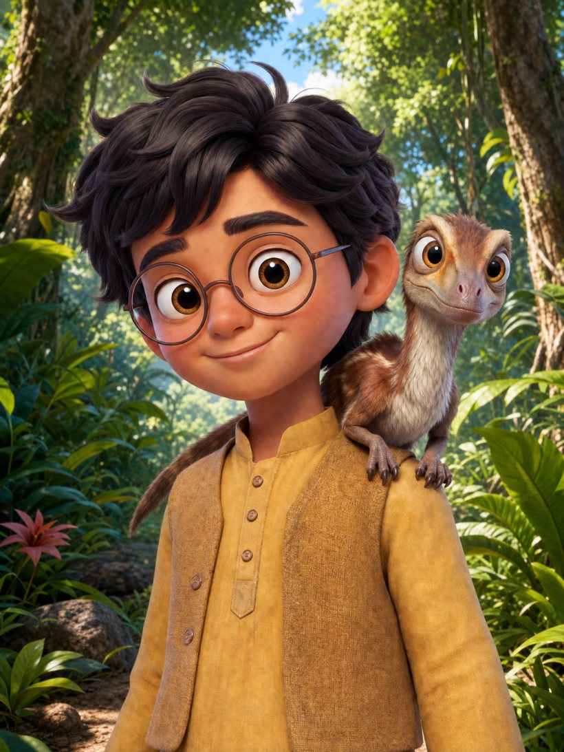 Rahi and his Compsognathus Pip